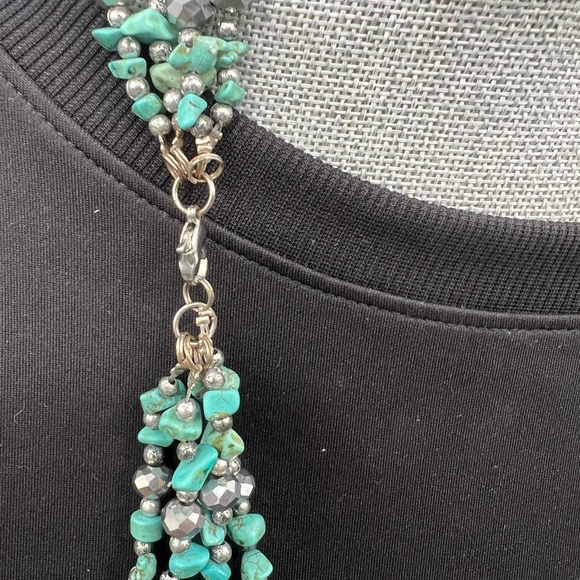 Semi precious gemstones necklace 4 strands - Picture 5 of 7